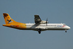 Photo of Aurigny Air Services Arospatiale ATR-72-202 G-BWDA (cn 444) at London Stansted Airport (STN) on 17th August 2005