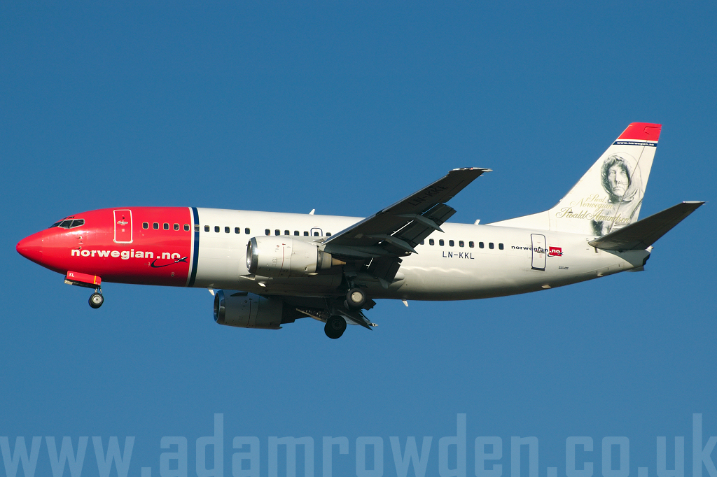 Photo of Norwegian Air Shuttle Boeing 737-36N LN-KKL (cn 28671/2955) at London Stansted Airport (STN) on 27th October 2005