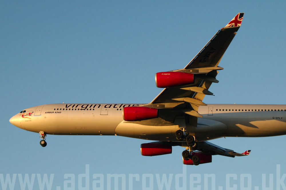 Photo of Virgin Atlantic Airways Airbus A340-311 G-VFLY (cn 058) at London Heathrow Airport (LHR) on 9th February 2006