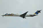 Photo of Hello McDonnell Douglas MD-90-30 HB-JIA (cn 53552/2163) at London Stansted Airport (STN) on 18th February 2006