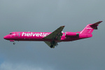 Photo of Helvetic Airways Fokker 100 HB-JVF (cn 11466) at London Stansted Airport (STN) on 28th March 2006