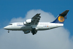 Photo of Lufthansa Regional (opb Cityline) British Aerospace Avro RJ85 D-AVRF (cn E2269) at London Stansted Airport (STN) on 12th April 2006