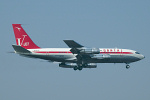 Photo of Qantas (John Travolta) Boeing 707-138B N707JT (cn 18740/388) at London Stansted Airport (STN) on 28th March 2007