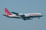 Photo of Qantas (John Travolta) Boeing 707-138B N707JT (cn 18740/388) at London Stansted Airport (STN) on 28th March 2007