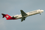 Photo of Helvetic Airways Fokker 100 HB-JVC (cn 11501) at Manchester Ringway Airport (MAN) on 9th June 2007