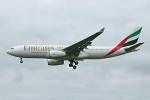Photo of Emirates Airbus A330-243 A6-EAA (cn 348) at Newcastle Woolsington Airport (NCL) on 19th October 2007