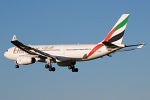 Photo of Emirates Airbus A330-243 A6-EAA (cn 348) at Newcastle Woolsington Airport (NCL) on 6th December 2008