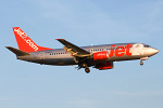 Photo of Jet2 Boeing 737-377(QC) G-CELA (cn 23663/1323) at Newcastle Woolsington Airport (NCL) on 24th May 2009