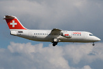 Photo of SWISS International Air Lines British Aerospace Avro RJ100 HB-IXP (cn E3283) at London Stansted Airport (STN) on 11th July 2010